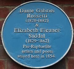 Rossetti & Siddal Blue Plaque, 5 High Street